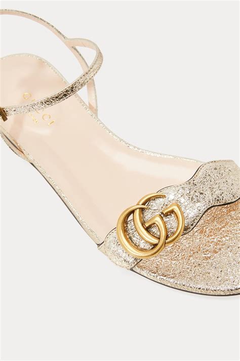 gucci gold gg sandals|gucci sandals original.